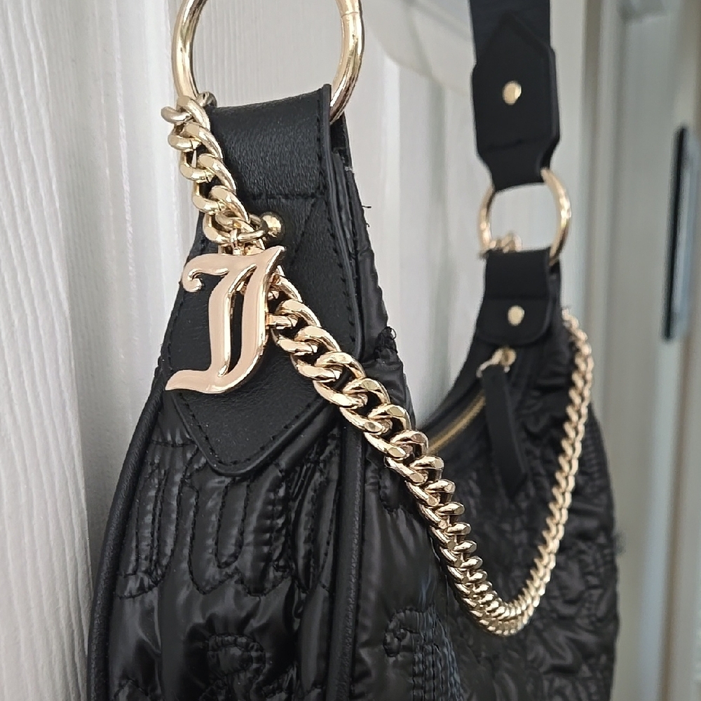 Juicy Black Quilted Handbag with Gold Chain. Used only once for an event.